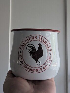 Farmers Market Enamel Tin